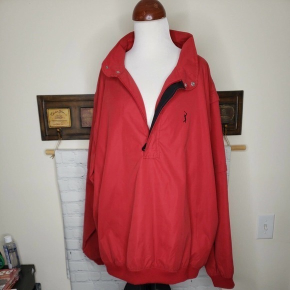 Mens XXL PGA TOUR Golf Pullover Jacket Red Zip Out Sleeve. - Picture 3 of 7